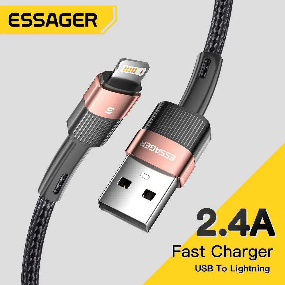 Essager    USB ̺, 11 12 13  ƽ ̴ Xs Xr X SE 8 7 6 ÷ 6s 5 5s 2.4A ̾,  ڵ